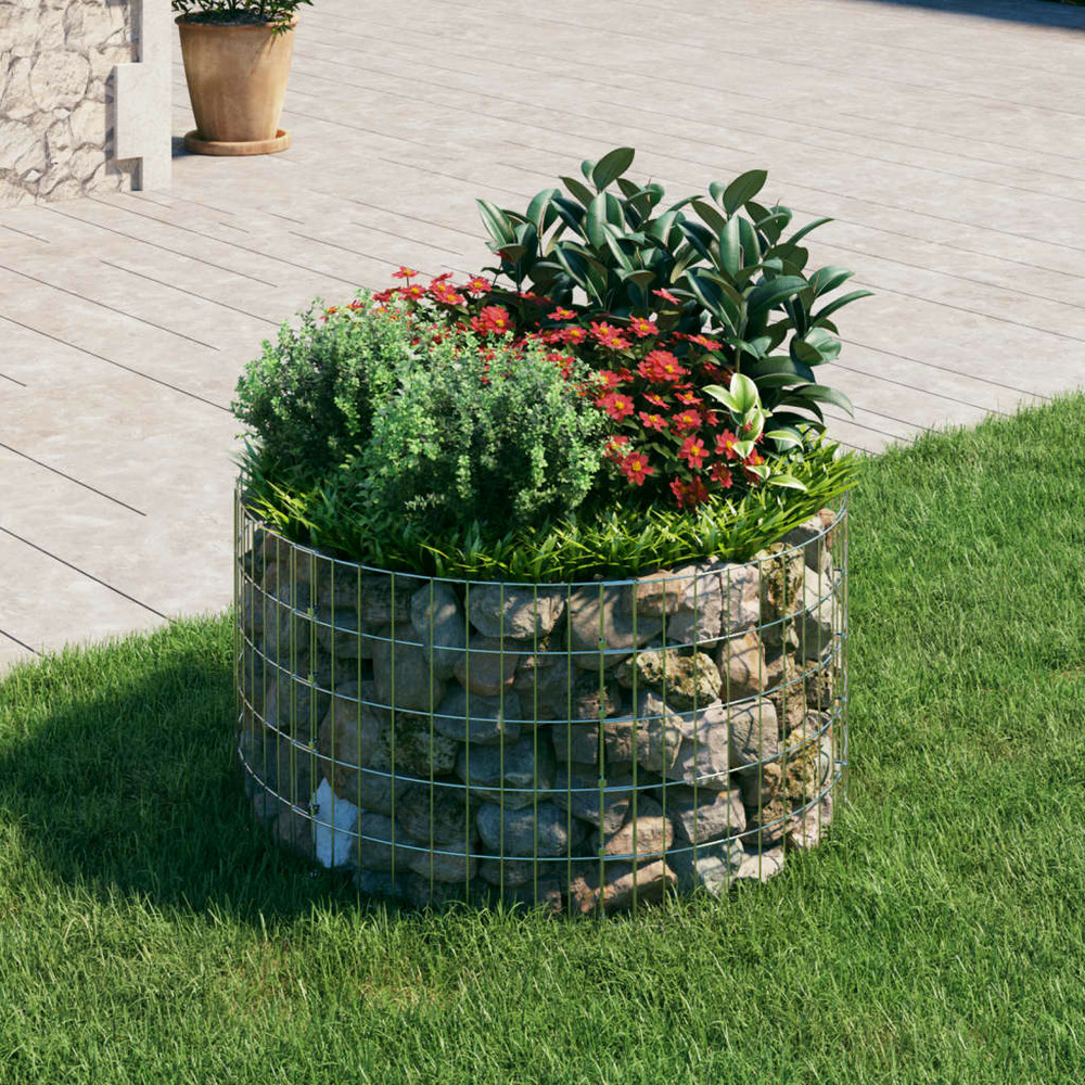 Poteau à gabion circulaire acier galvanisé ø100x50 cm