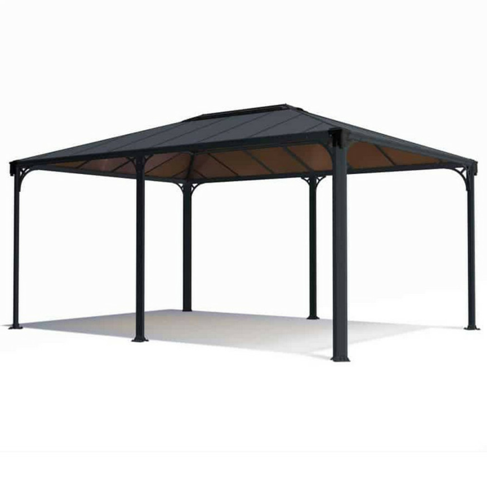 Gazebo de jardin 493x359cm gris - 704672