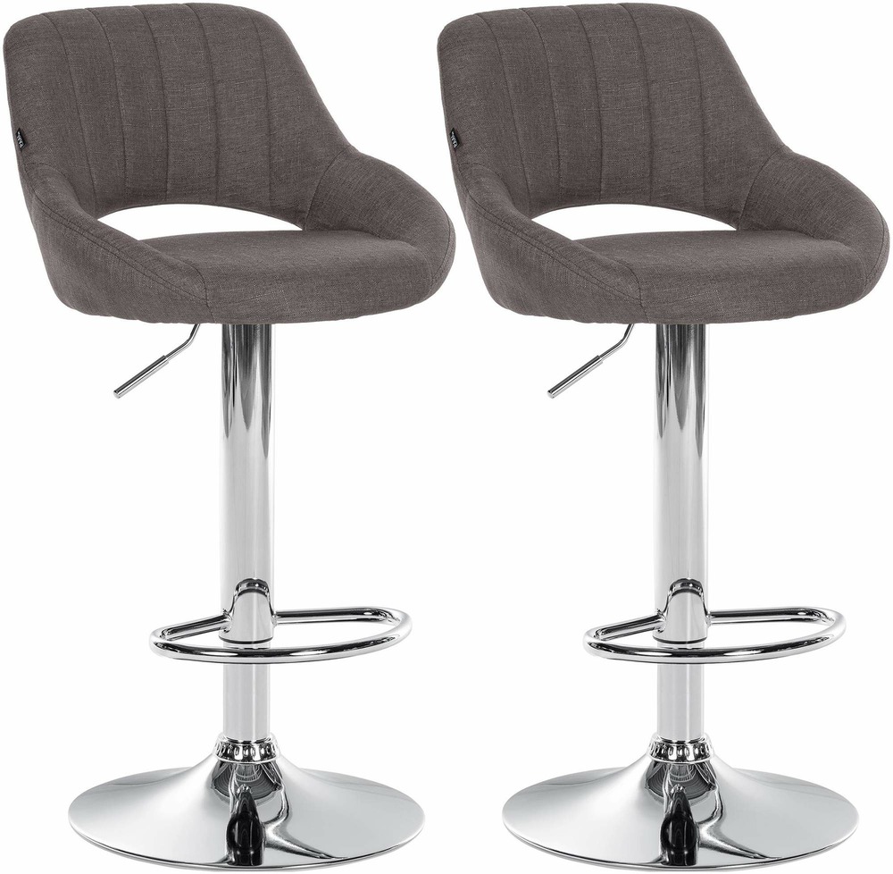 Lot de 2 tabourets de bar milet tissu c