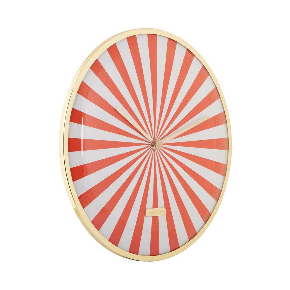 Horloge en métal candy swirl dome