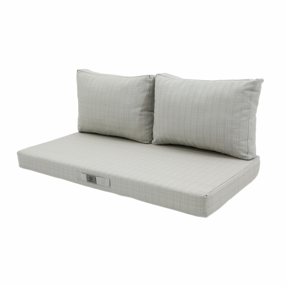 Coussins pour salon de jardin déhoussable 100x50cm - turquoise chiné