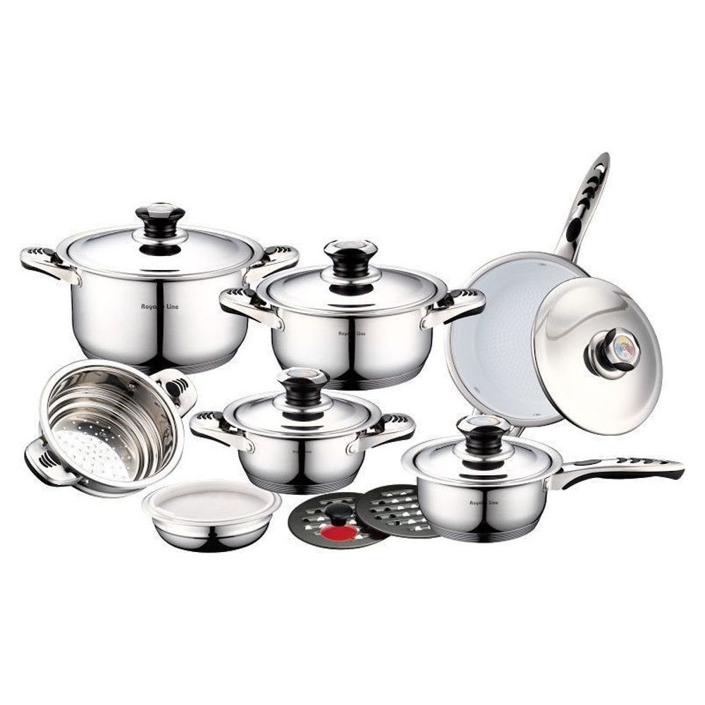 Royalty line rl-16b set de casseroles en inox 16pcs | Truffaut