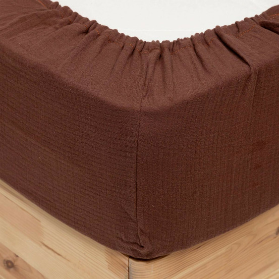 Drap housse en gaze de coton