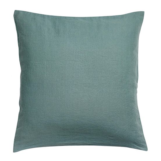 Taie d'oreiller stonewashed zeff vert de gris 65 x 65 cm