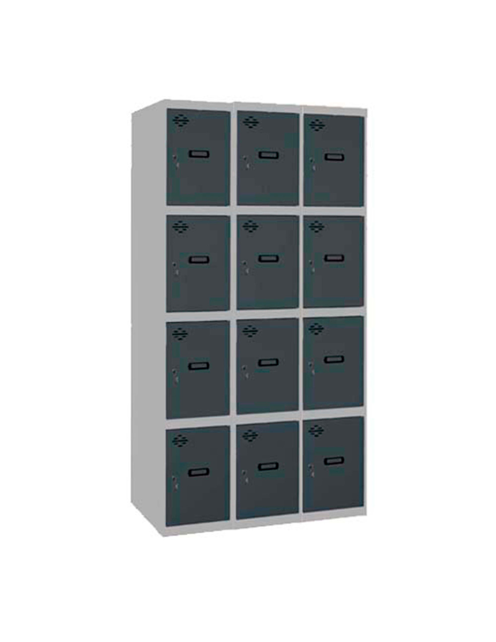Casier-armoire simonlocker desm. 4 portes 3/12 300 (900) gr/an gris/antracite 1800x900x500 - simonrack