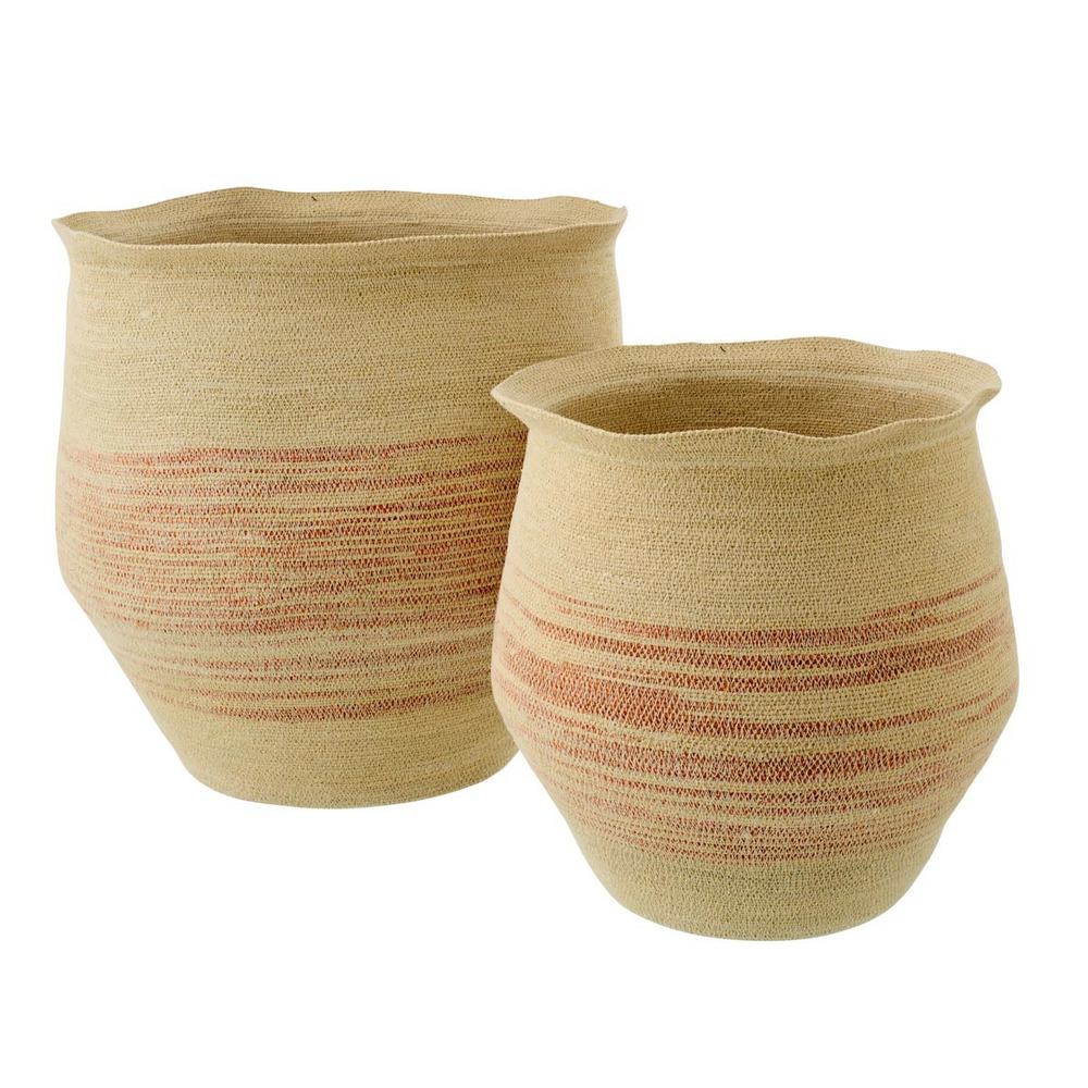 Lot de 2 paniers en jonc 