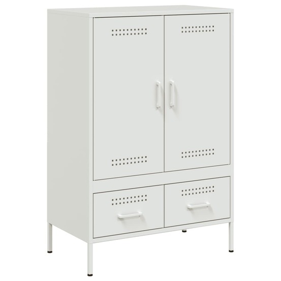 Buffet bahut commode armoire meuble de rangement organisateur cuisine salle de séjour salon haut 68 x 39 x 101,5 cm acier bla