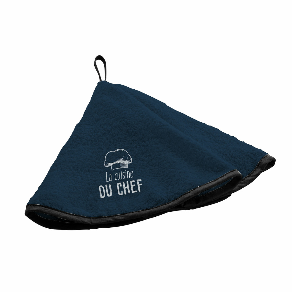 Essuie main torchon la toque du chef bleu marine