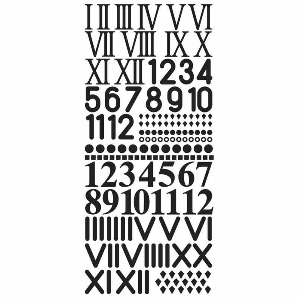 Chiffres adhésifs pour horloge