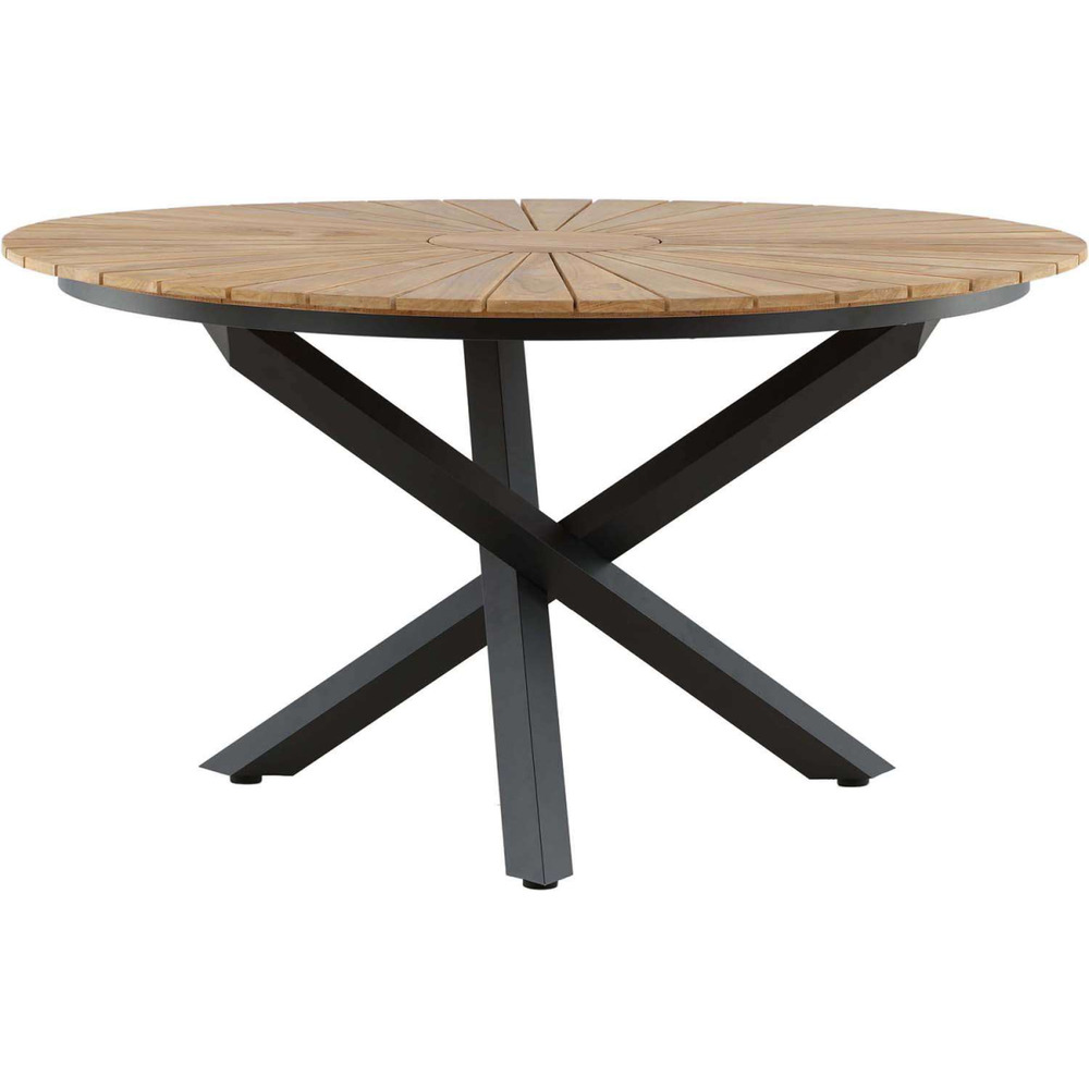 Table de jardin ø140 en teck mexico
