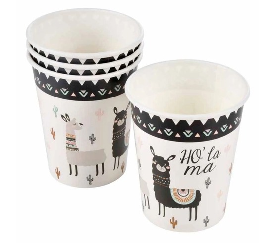 Set de 6 gobelets en papier ho lama