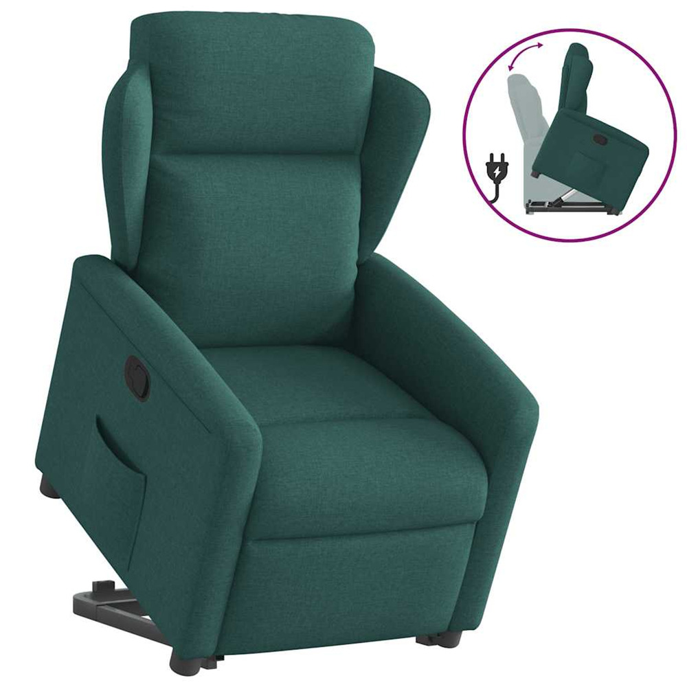 Fauteuil inclinable vert foncé tissu