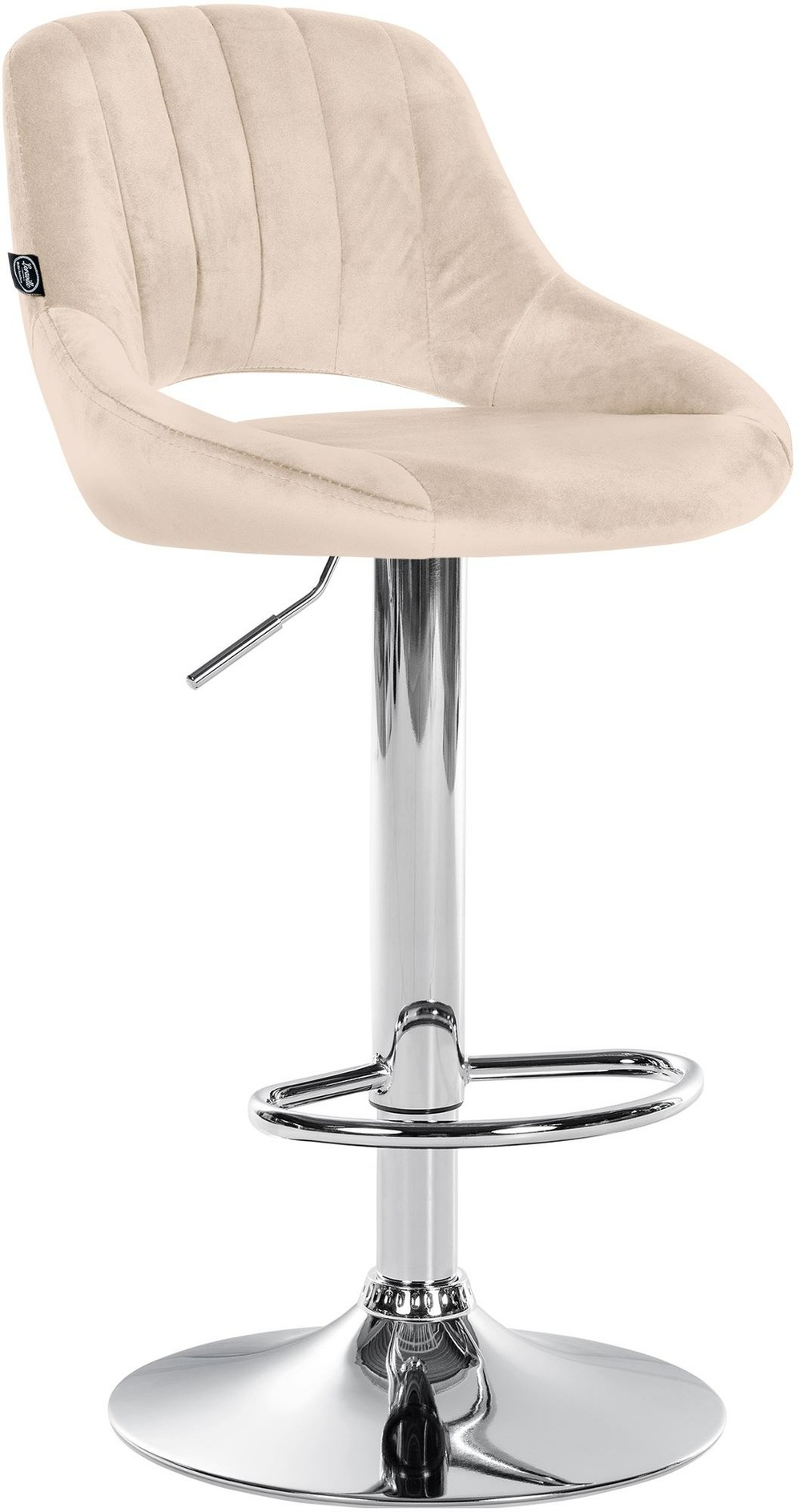 Tabouret de bar milet velours chrome