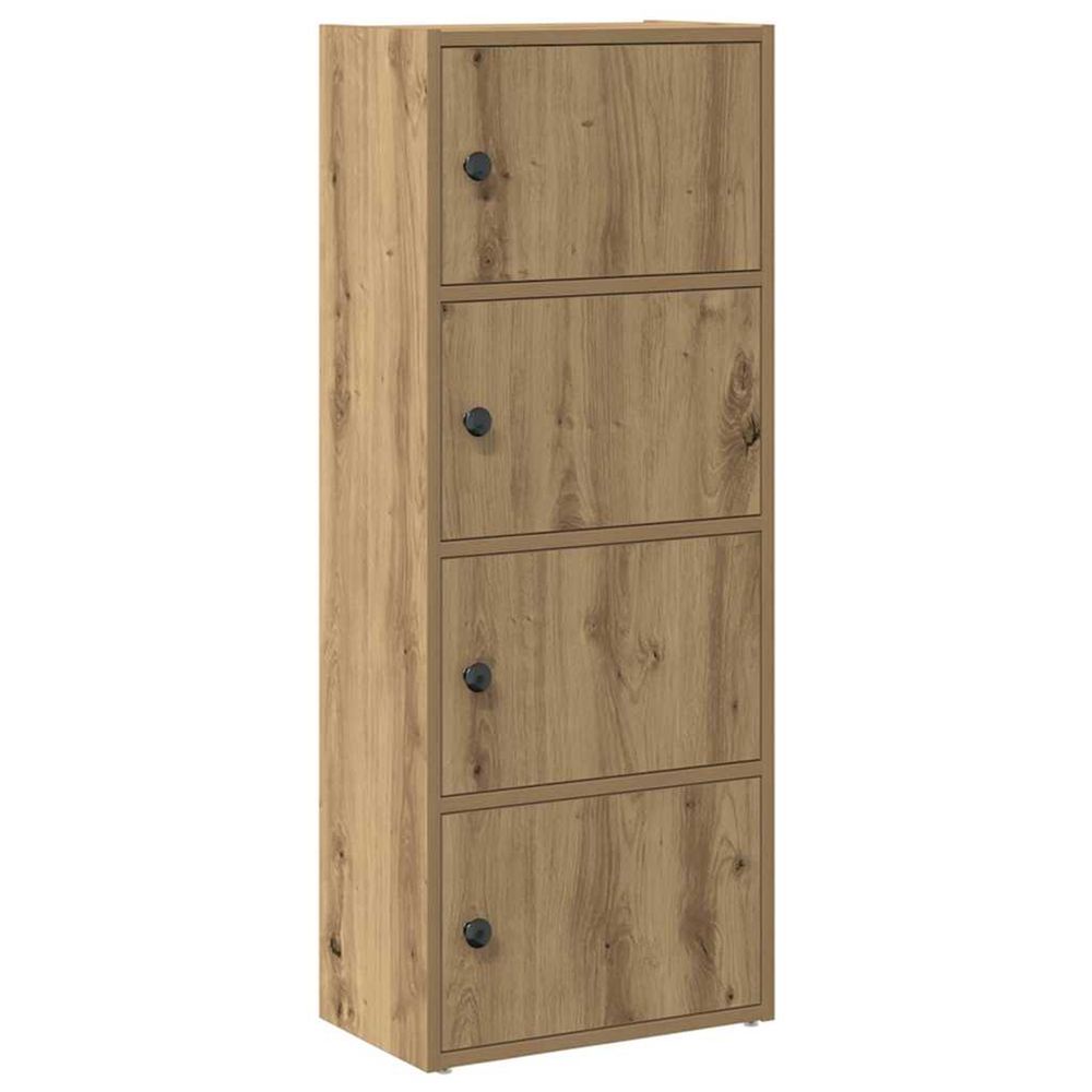 Bibliothèque chêne artisanal 40x24x102 cm bois d'ingénierie