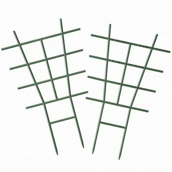 2 tuteurs h37cm vert en forme d'échelle - 37cm