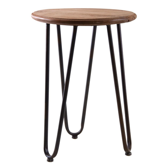 Table ronde en bois et métal filae