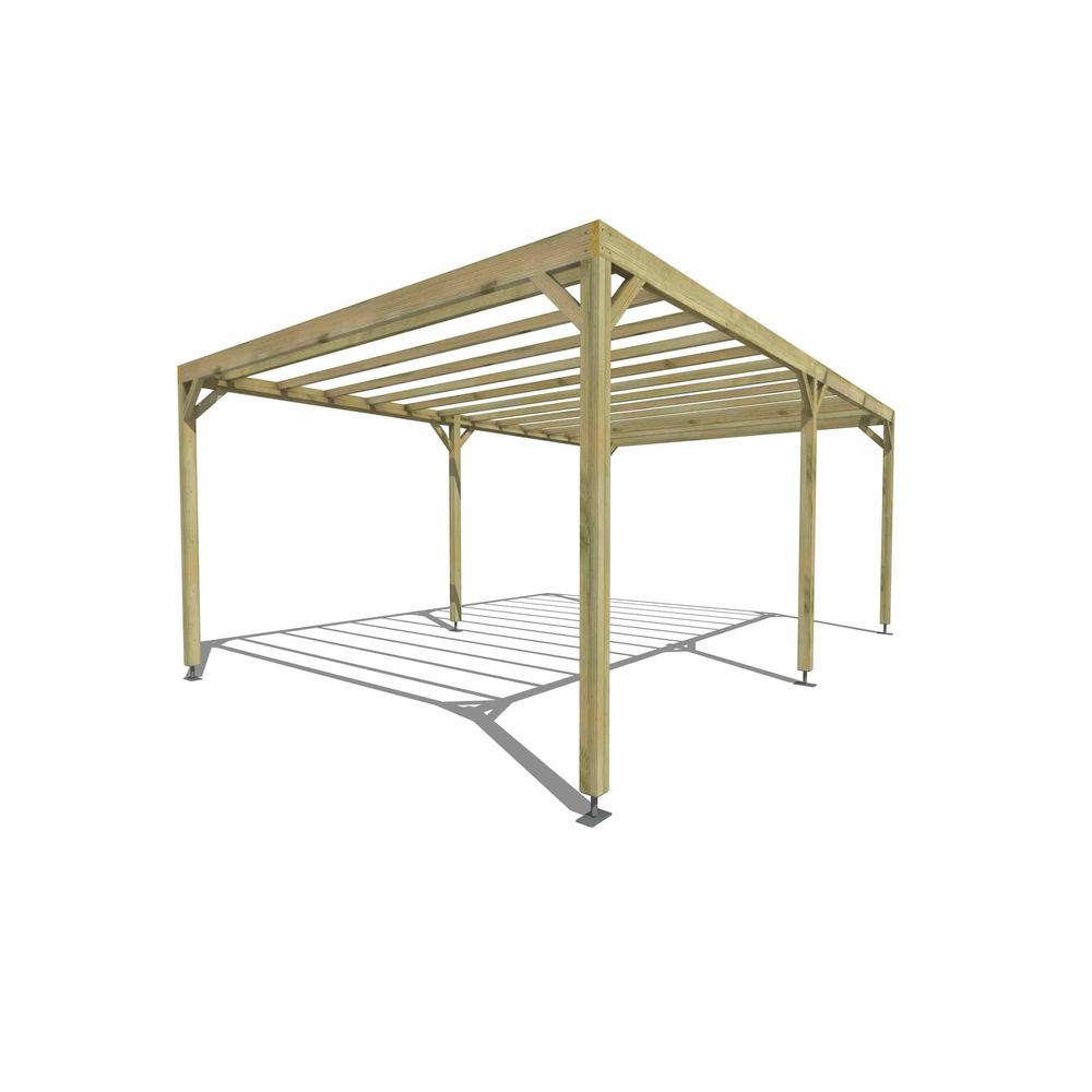 Pergola bois • 6m x 4m • indépendante • sens profondeur • livraison comprise