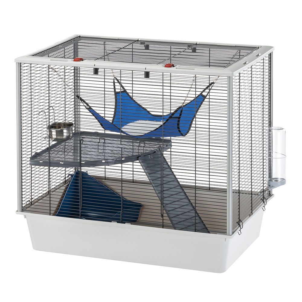 Ferplast cage confortable pour fûrets et rats furat, strucutre à plusieurs niveaux avec accessoires inclus, angles renforcés,