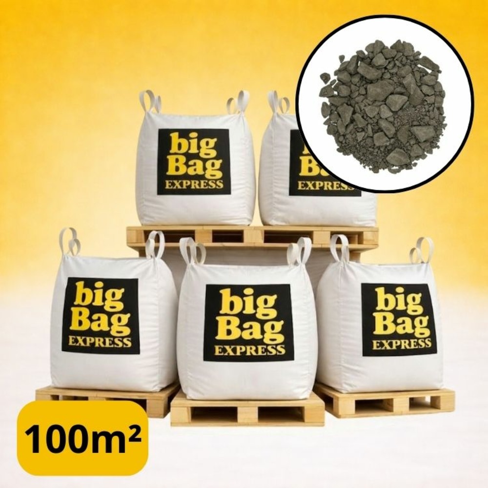 Pack 5 x big bag de +/- 1,5t mélange à béton sable & graviers ø 0/16 mm - livraison premium