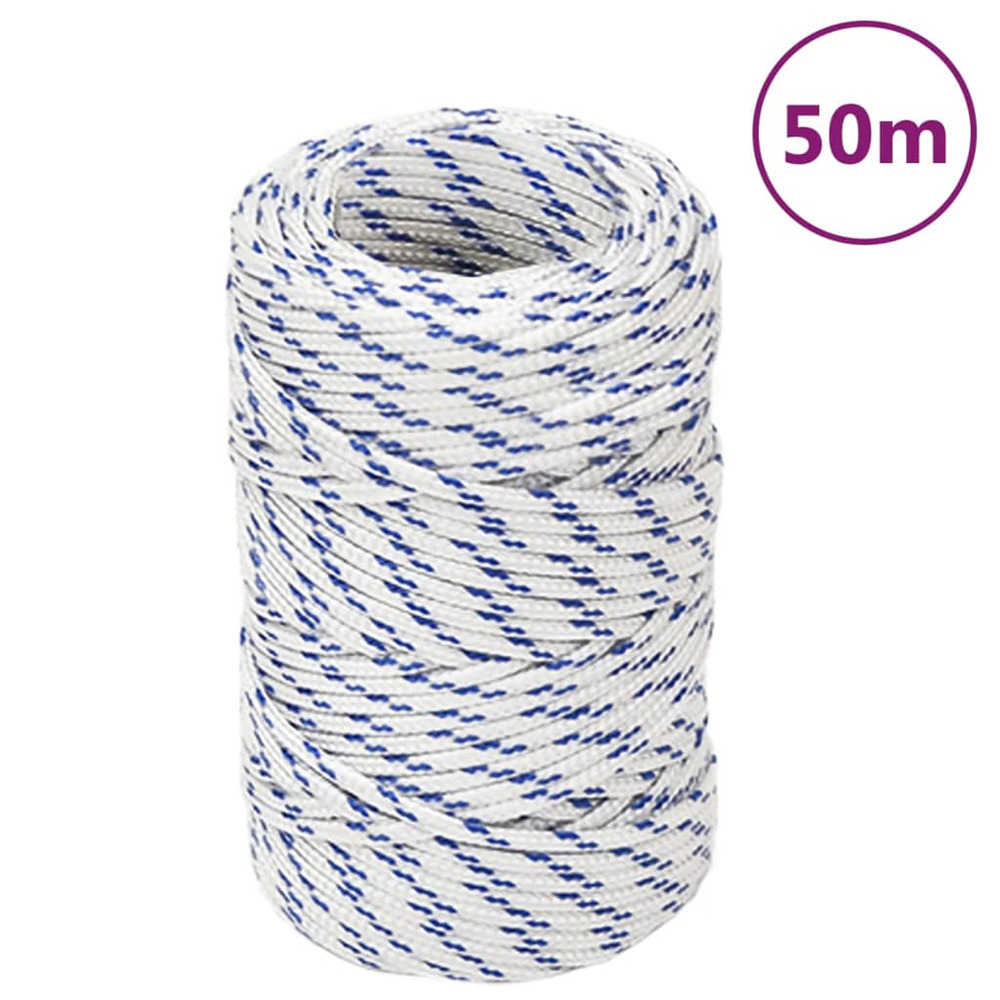 Corde de bateau blanc 2 mm 50 m polypropylène