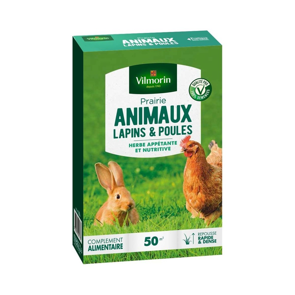 Gazon prairie lapins et poules 500gr vilmorin