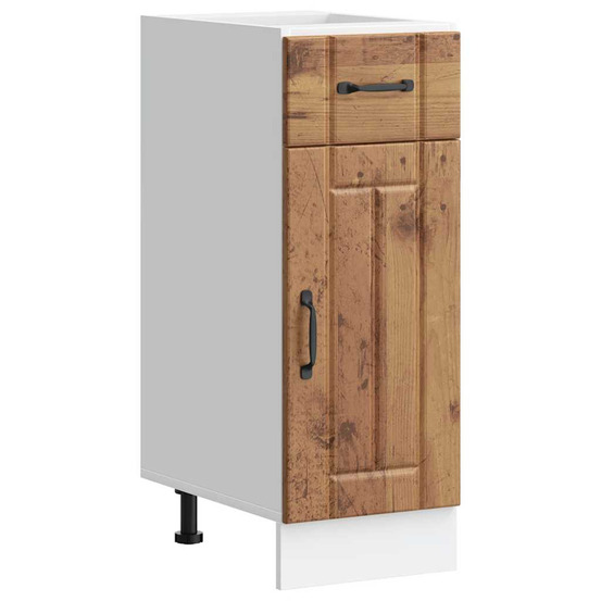 Armoire de cuisine lucca vieux bois bois ingénierie