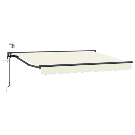 Auvent rétractable électrique crème et anthracite 2,5 x 2 m