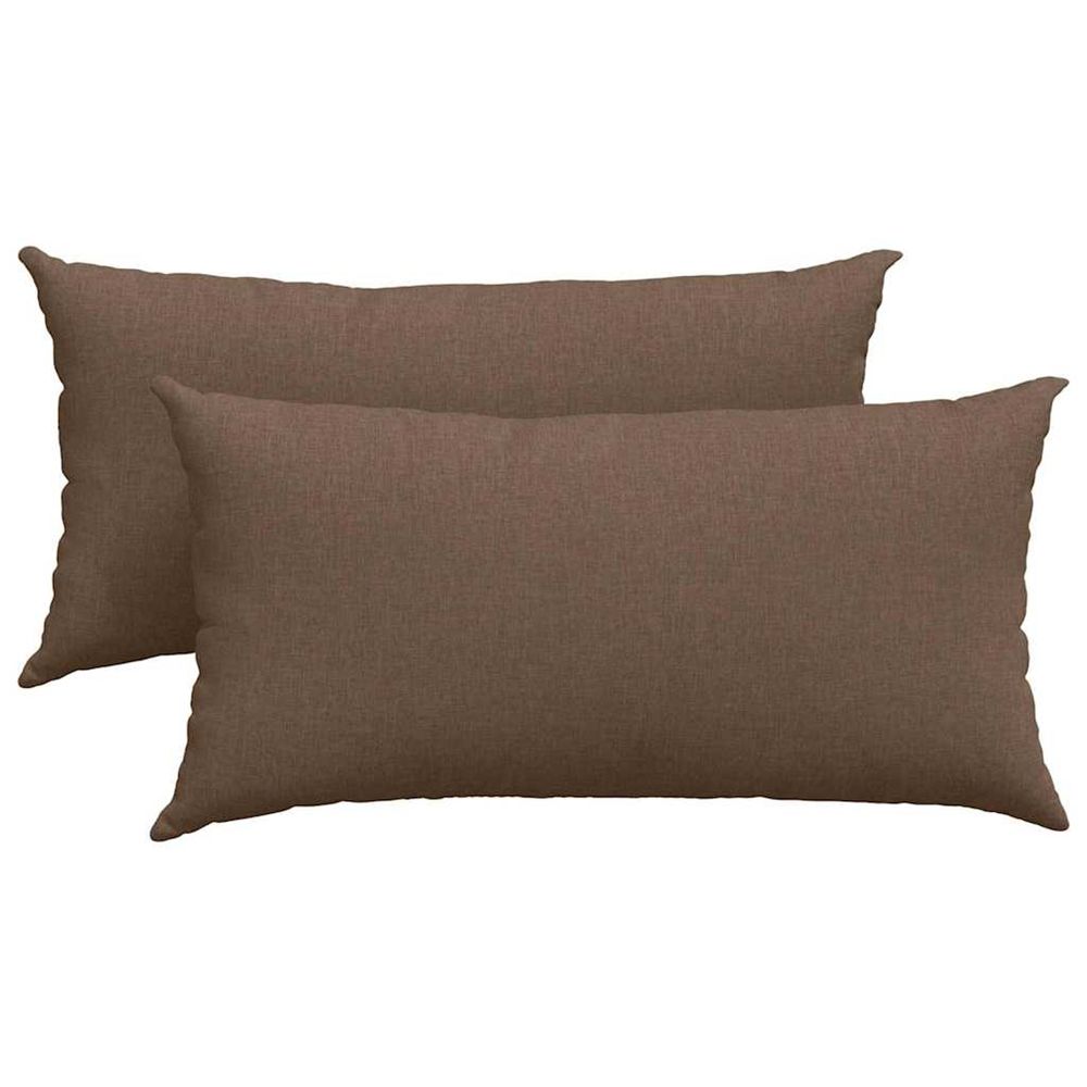 Coussins de canapé 2 pc tissu marron 80 x 40 cm