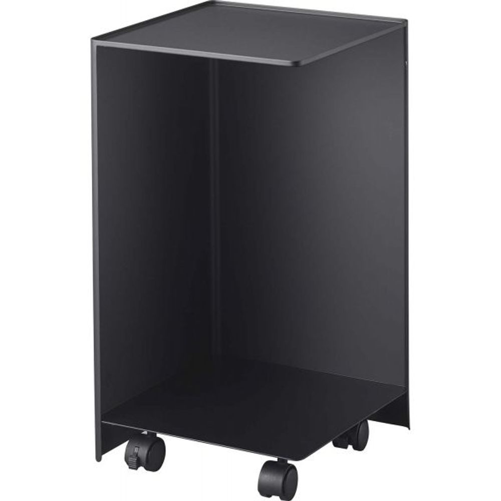 Rangement pour toilettes sur roulettes caster noir