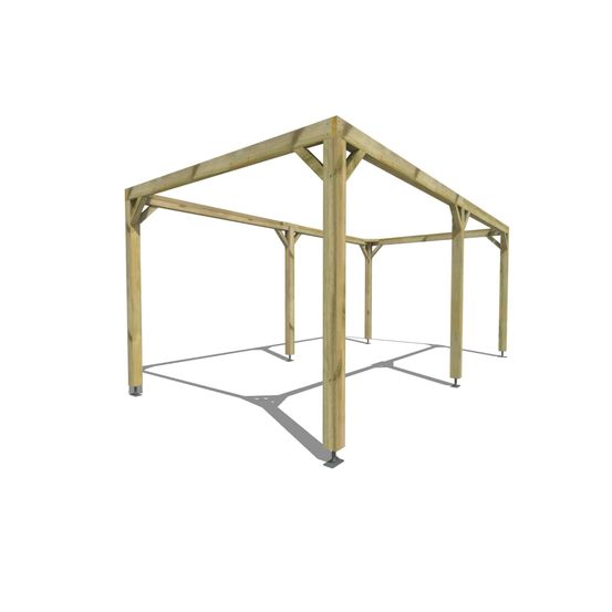 Pergola bois • 6m x 3m • indépendante • cadre simple • livraison comprise