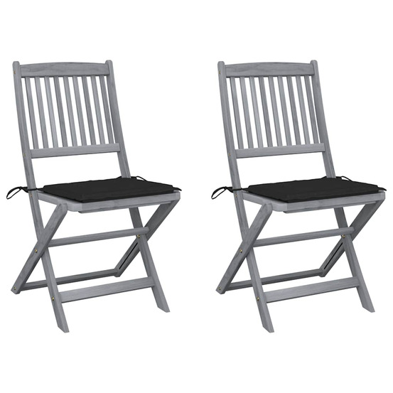 Chaises pliables d'extérieur 2 pcs