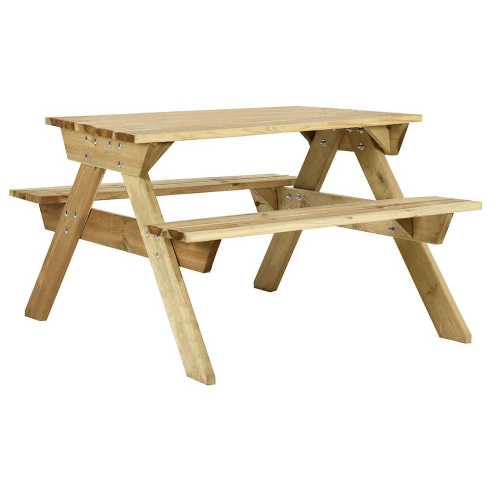 Table de pique-nique et bancs 110x123x73cm bois de pin imprégné