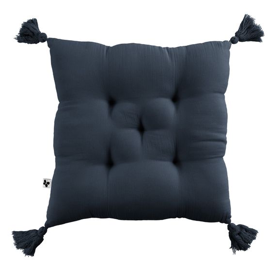 Coussin de chaise assise matelassée gaze de coton gaia