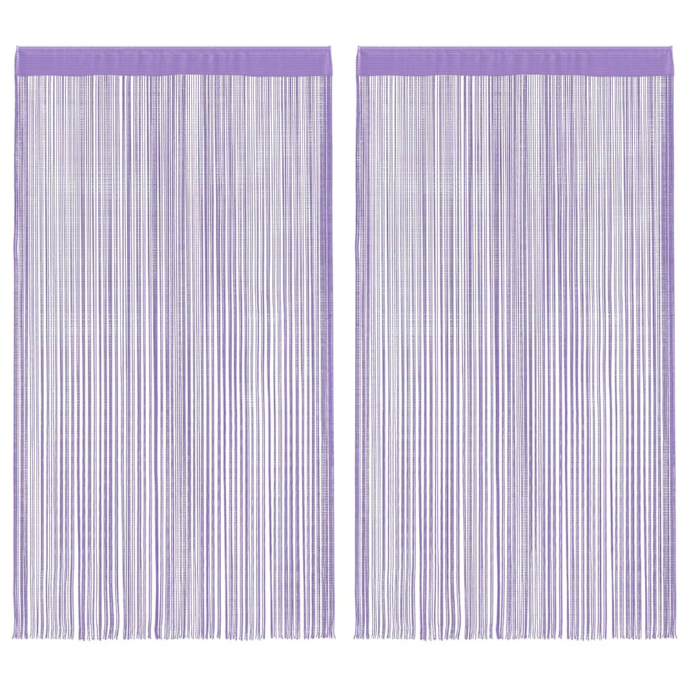 Rideau en fils 2 pcs 140 x 250 cm violet