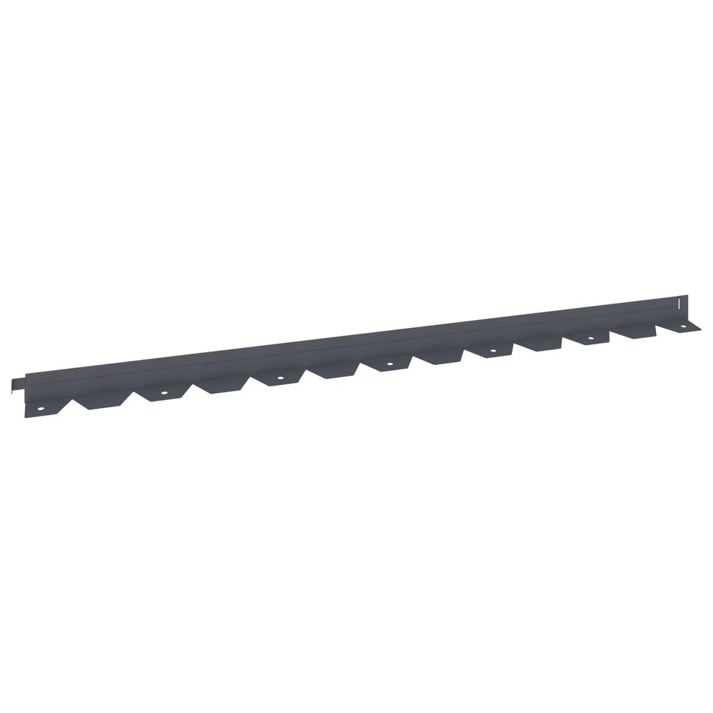 Bordure de pelouse 30 pc 102 x 4 x 4 cm acier anthracite