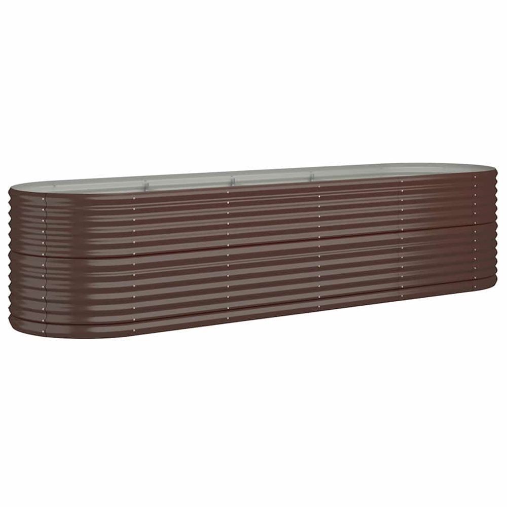 Lit surélevé de jardin acier galvanisé marron