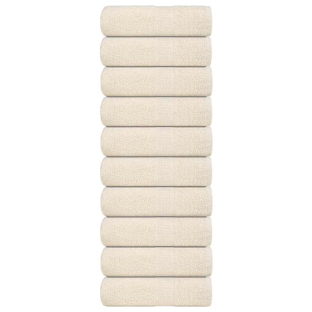 Serviettes d'invité frogn 10 pcs crème 30x50 cm 360 g/m²