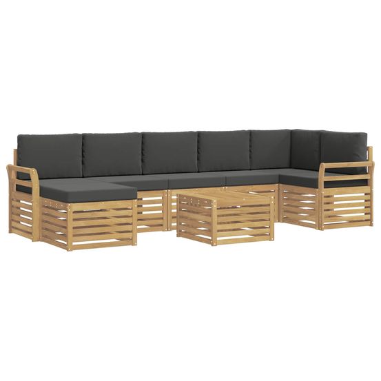 Ensemble de canapés d'extérieur 8 pc blanc et anthracite