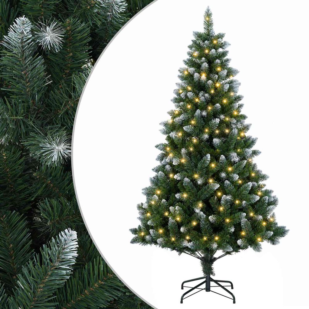 Sapin de noël artificiel 150 cm 150 led blanc chaud