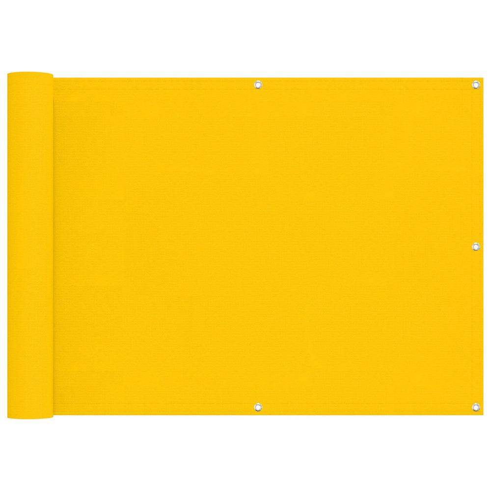 Écran de balcon jaune 75 x 200 cm oxford alu enduit de pu