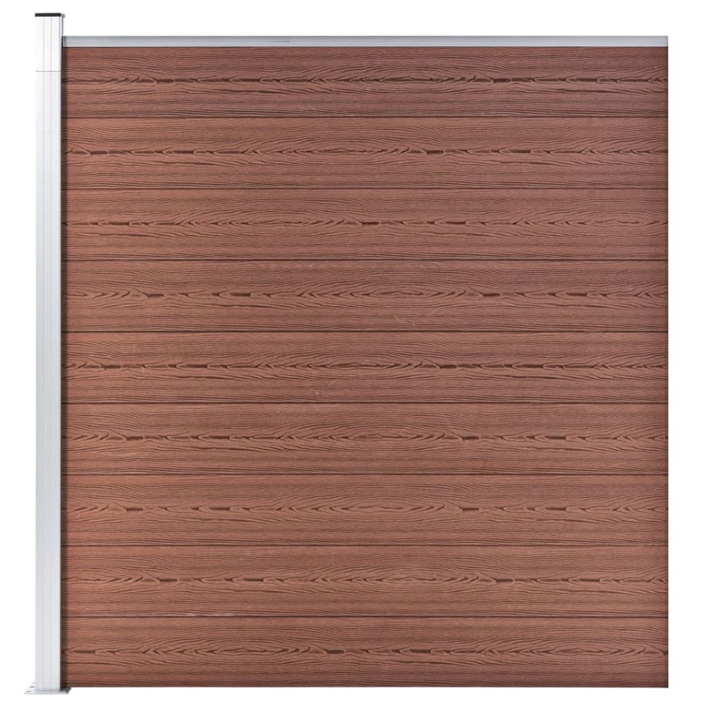 Clôture de jardin wpc 175x186 cm marron
