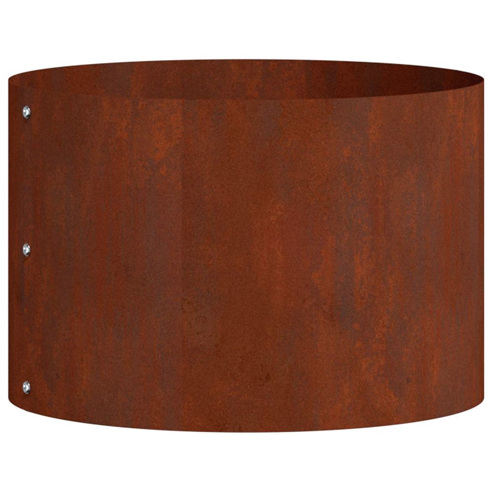 Anneau de jardinière rouillé 30 x 30 x 20 cm acier patiné