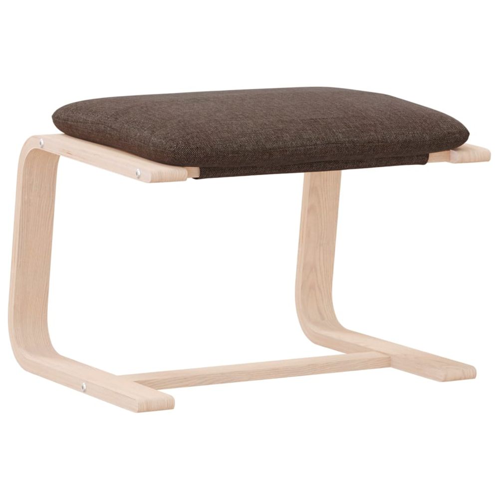 Repose-pied marron foncé 51x41x40 cm tissu