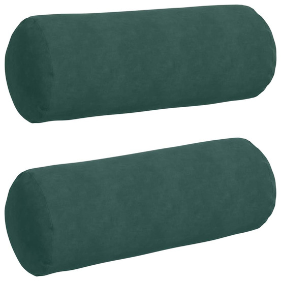 Coussins d'accent 2 pcs vert foncé ø 25 x 70 cm