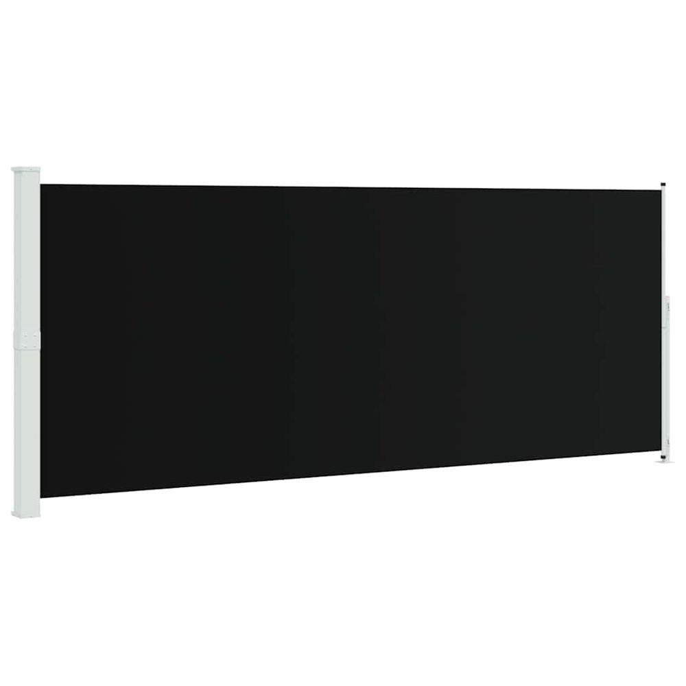 Auvent latéral rétractable de patio 200x500 cm noir