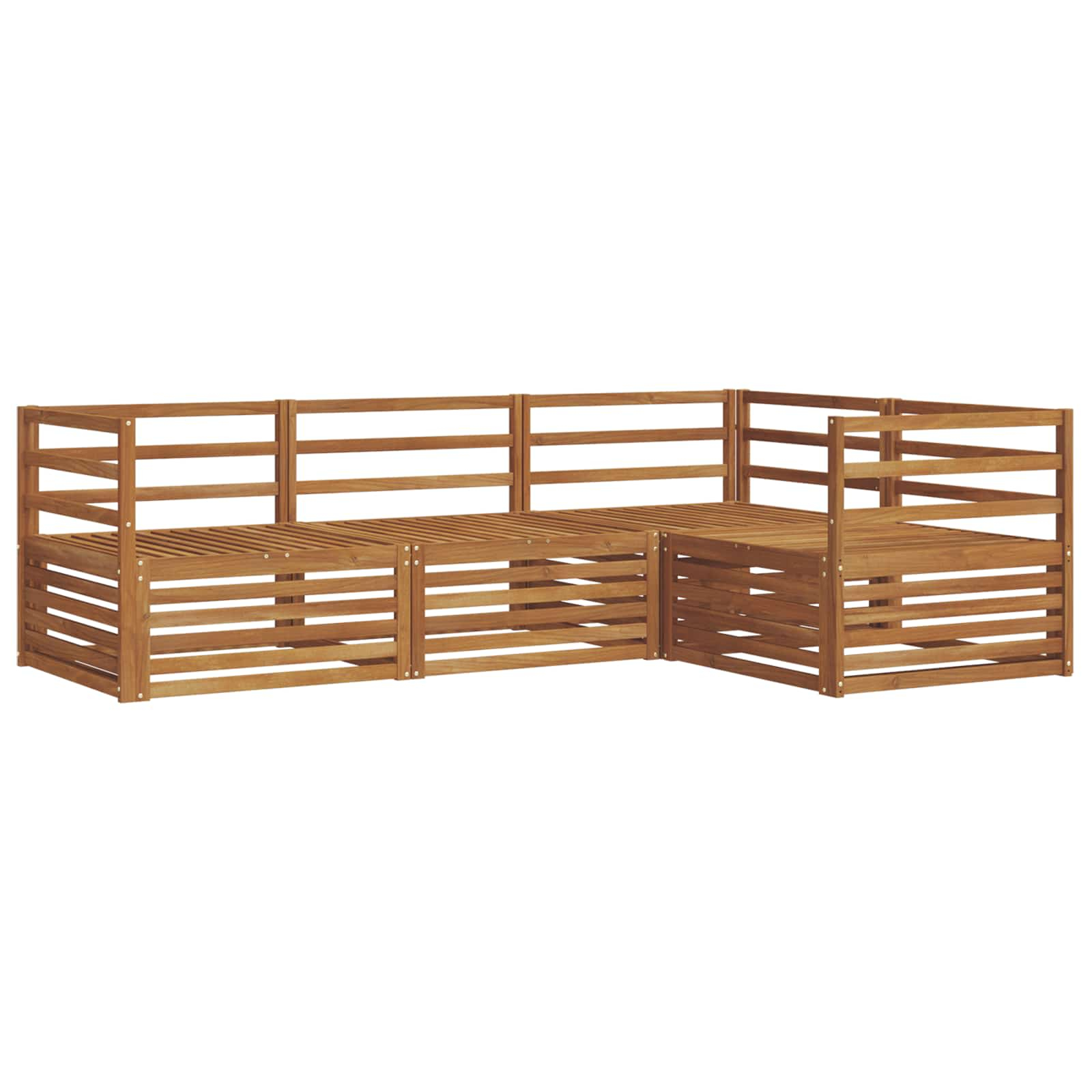 Ensemble de canapés d'extérieur 4 pcs naturel