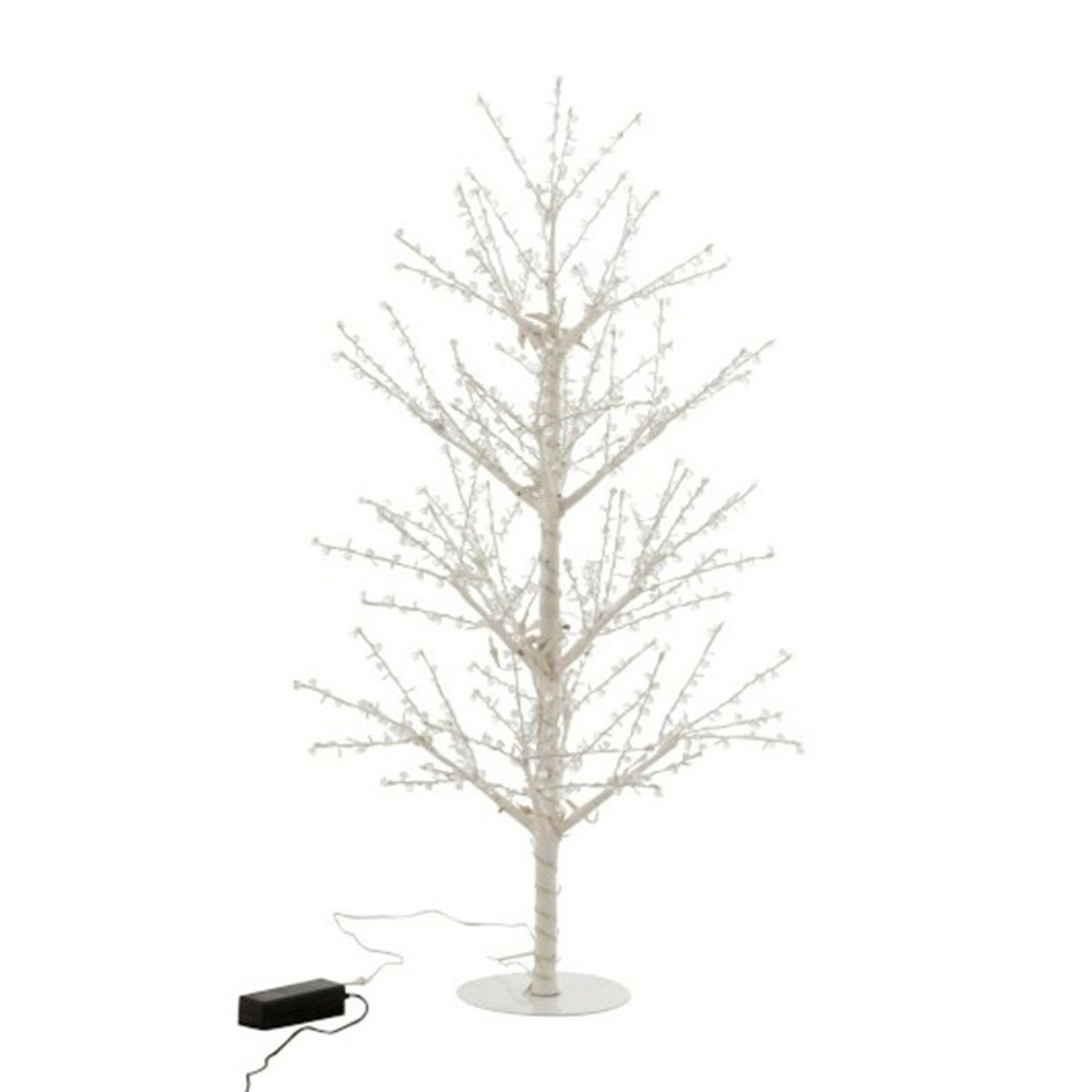 Statuette déco à led arbre nu perles 125cm blanc
