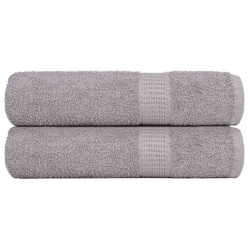 Serviettes de bain frogn 2 pcs gris 100x150 cm 360 g/m²