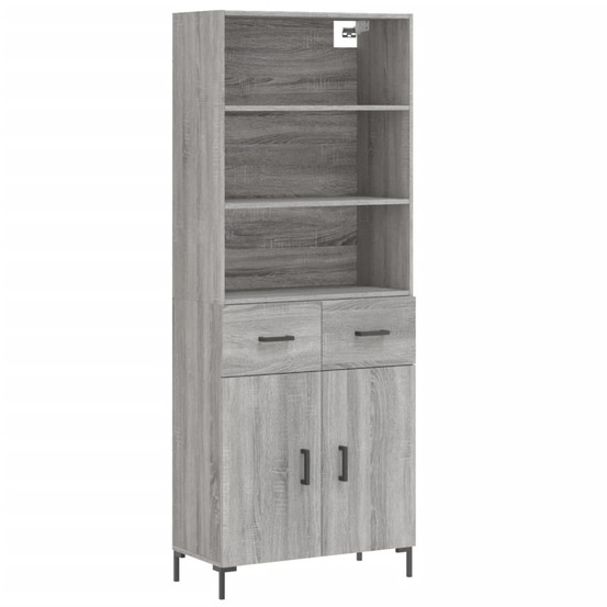Buffet bahut commode armoire meuble de rangement organisateur cuisine salle de séjour salon haut sonoma 69,5 x 34 x 180 cm bo