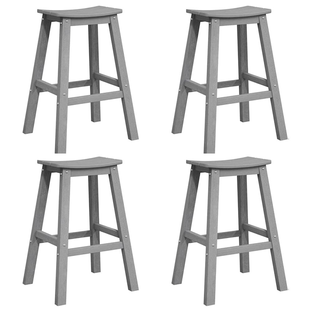 Ensemble de bar de jardin 4 pc gris clair hdpe